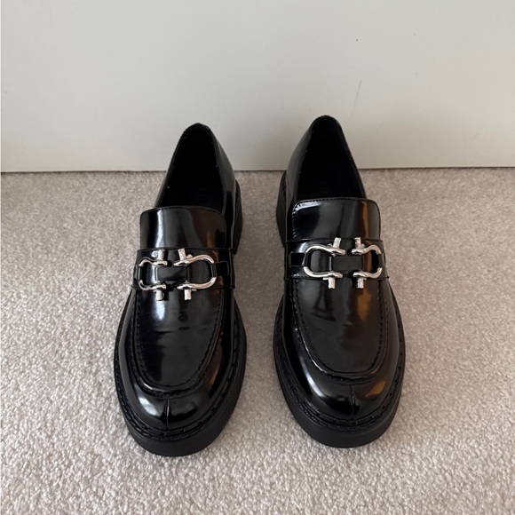 Semi-Patent Black Loafers - Picture 2 of 6